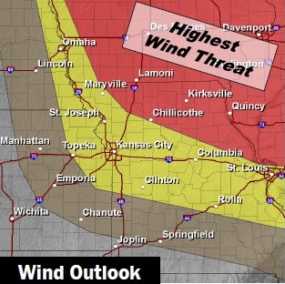 Wind outlook (National Weather Service graphic)