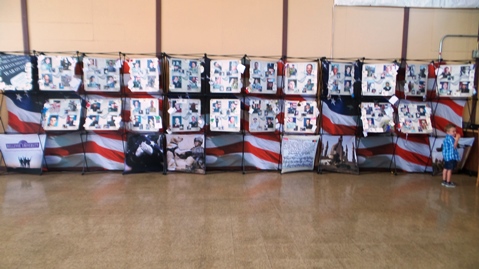 On display at the Night Out Against Crime was a Wall to Remember Exhibit  of Kansas Fallen Military. (Photo by Lou Braswell)