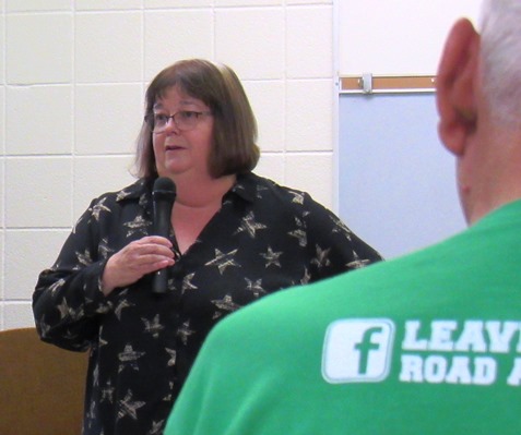 Commissioner Jane Philbrook conducted a town hall meeting tonight at the Eisenhower Recreation Center, 2901 N. 72nd, Kansas City, Kan.  (Staff photo)