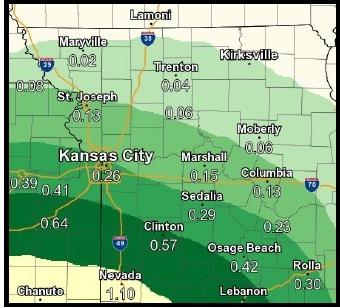 Possible rainfall amounts through Monday evening (National Weather Service graphic)