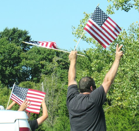 Residents waved to motorcyclists participating in the Bikers for Babies on Sunday in Wyandotte County.