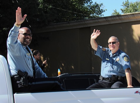 Scenes from the Central Avenue Parade held Saturday morning, Sept. 10, in Kansas City, Kan.  Kansas City, Kan., Deputy Police Chief Tyrone Garner, left, and Wyandotte County Sheriff's Department Lt. Col. Robert Gunja, right. (Staff photo by Mary Rupert)