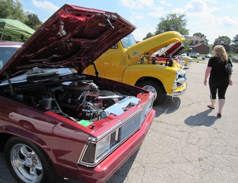 The Grinter Place car show attracted several antique and classic vehicles on Saturday. The event, sponsored by the Grinter Place Friends, is open until 4 pm. Saturday at Grinter Place, a historic site near 78th and K-32. (Staff photo by Mary Rupert) 