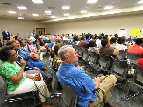 More than 100 people attended the Mayor's Clergy Roundtable forum Tuesday on safety and health. (Staff photo by Mary Rupert)