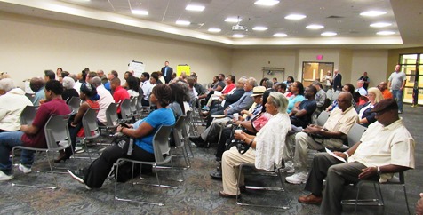 More than 100 people attended the Mayor's Clergy Roundtable forum Tuesday on safety and health. (Staff photo by Mary Rupert)