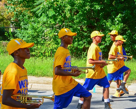 Members of the Schlagle High School Marching Band marched in the Leavenworth Road Parade on Sept. 18. (Photo by Brian Turrel)