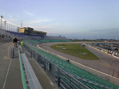 Kansas Speedway was ready for the ARCA Racing Series Kansas 150 night race presented by Menards tonight in Kansas City, Kan.  The Kansas Lottery 300 NASCAR Xfinity Series race will be at 2:15 p.m. Saturday, Oct. 15. The Sprint Cup Series Hollywood Casino 400 will be at 1:15 p.m. Sunday, Oct. 16. For more information, visit www.kansaspseedway.com. (Fan photo)