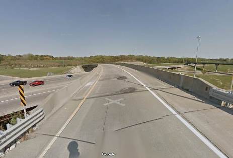 A bridge ramp on eastbound I-70 to northbound I-635 will close for bridge deck pavement repair work beginning at 9 a.m. Monday, Oct. 24, and reopening at 2:30 p.m. Friday, Oct. 28. (KDOT illustration)