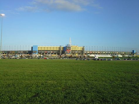 Kansas Speedway was ready for the ARCA Racing Series Kansas 150 night race presented by Menards tonight in Kansas City, Kan.  The Kansas Lottery 300 NASCAR Xfinity Series race will be at 2:15 p.m. Saturday, Oct. 15. The Sprint Cup Series Hollywood Casino 400 will be at 1:15 p.m. Sunday, Oct. 16. For more information, visit www.kansaspseedway.com. (Fan photo)