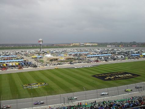 Racing action at the Kansas Speedway