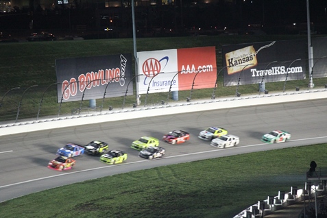 Racing action from Friday night’s ARCA Kansas 150 race at the Kansas Speedway, Kansas City, Kan. (Fan photo)