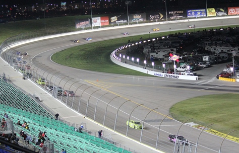 Racing action from Friday night’s ARCA Kansas 150 race at the Kansas Speedway, Kansas City, Kan. (Fan photo) 