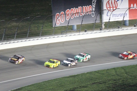 Racing action from Friday night’s ARCA Kansas 150 race at the Kansas Speedway, Kansas City, Kan. (Fan photo)