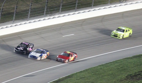 Racing action from Friday night’s ARCA Kansas 150 race at the Kansas Speedway, Kansas City, Kan. (Fan photo) 