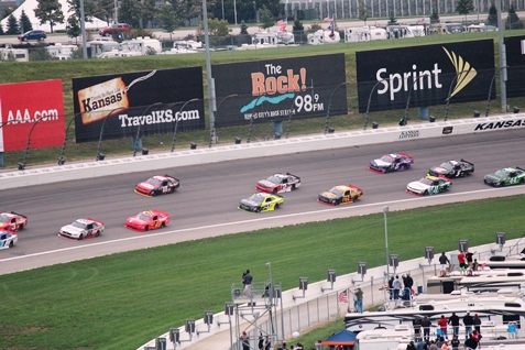 Racing action from the NASCAR XFINITY Series Kansas Lottery 300 race Saturday at the Kansas Speedway in Kansas City, Kan. (Fan photo)