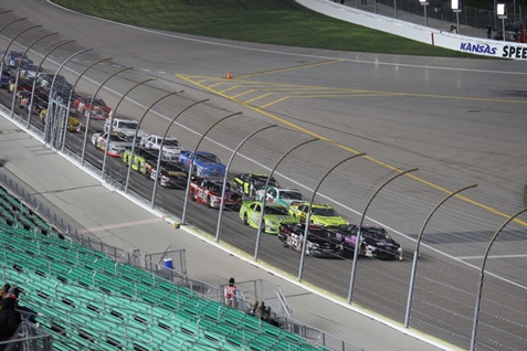 Racing action from Friday night’s ARCA Kansas 150 race at the Kansas Speedway, Kansas City, Kan. (Fan photo) 