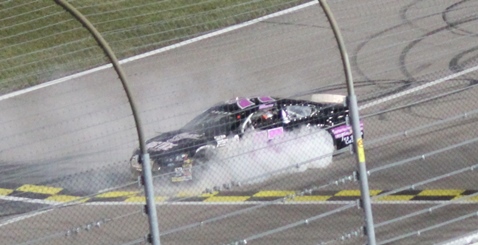 Racing action from Friday night’s ARCA Kansas 150 race at the Kansas Speedway, Kansas City, Kan. (Fan photo) 