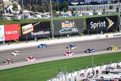 Racing action from Sunday's Hollywood Casino 400 Sprint Cup Series race at Kansas Speedway in Kansas City, Kan. (Fan photo) 