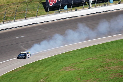 Racing action from Sunday's Hollywood Casino 400 Sprint Cup Series race at Kansas Speedway in Kansas City, Kan. (Fan photo) 