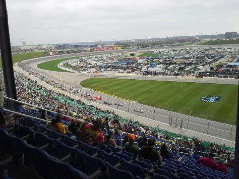 Kansas Speedway is ready for the Kansas Lottery 300 NASCAR XFINITY Series race this afternoon in Kansas City, Kan. Racing action started around 2:30 p.m. today. One more race remains after today’s event, the NASCAR Sprint Cup Series Hollywood Casino 400 at 1:15 p.m. Sunday, Oct. 16. (Fan photo) 