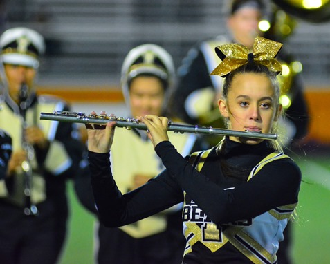 The Turner High School Marching Band entertained the crowd during halftime. (Photo by Brian Turrel)