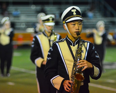 The Turner High School Marching Band entertained the crowd during halftime. (Photo by Brian Turrel)