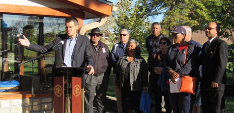 U.S. Rep. Kevin Yoder, R-3rd Dist., spoke Oct. 22 at the dedication of a conference center named after Mary Ann Flunder at Kansas City Kansas Community College. (Staff photo)