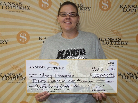 Stacy Thompson of Kansas City, Kan., recently won $20,000 in a Kansas Lottery game. (Photo from Kansas Lottery)