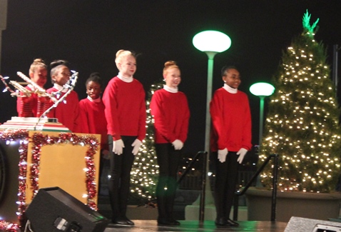 More scenes from the holiday lighting ceremony Friday night at Kansas City, Kan., City Hall. (Photo by Steve Rupert)