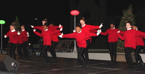 More scenes from the holiday lighting ceremony Friday night at Kansas City, Kan., City Hall. (Photo by Steve Rupert)