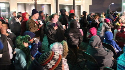 More scenes from the holiday lighting ceremony Friday night at Kansas City, Kan., City Hall. (Photo by Steve Rupert)