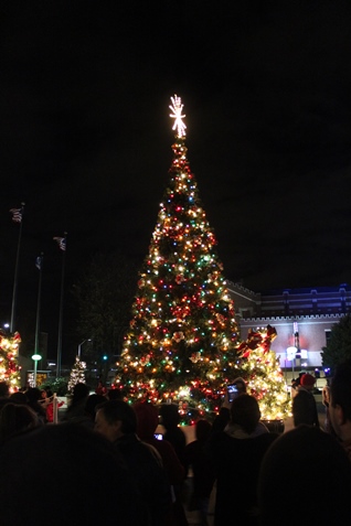 More scenes from the holiday lighting ceremony Friday night at Kansas City, Kan., City Hall. (Photo by Steve Rupert)