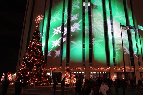 More scenes from the holiday lighting ceremony Friday night at Kansas City, Kan., City Hall. (Photo by Steve Rupert)