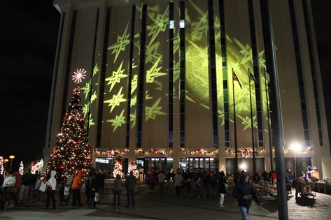 More scenes from the holiday lighting ceremony Friday night at Kansas City, Kan., City Hall. (Photo by Steve Rupert)