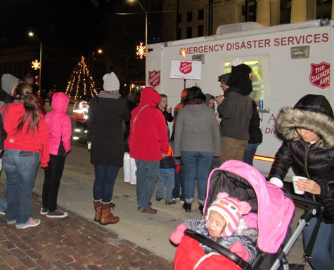 More scenes from the holiday lighting ceremony Friday night at Kansas City, Kan., City Hall. (Staff photo by Mary Rupert)