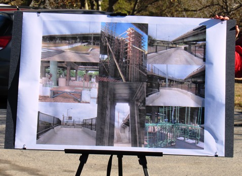 A drawing showed improvements at the trail and at the park.