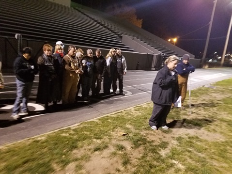 A prayer vigil to remember Louis M. Scherzer was held about 6:30 p.m. Tuesday at Bishop Ward's Dorney Field near 14th and Armstrong in Kansas City, Kan. Scherzer, 29, died after a shooting on Nov. 27 in the 500 block of Central Avenue in Kansas City, Kan. An estimated 750 people attended the prayer vigil. Charges were filed today against an 18-year-old man in this case. (Photo by William Crum)