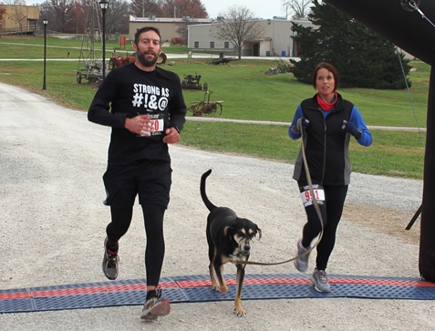 It’s not always about how you start. Sometimes it’s about how you finish. Runners at the Santa Express 5K and Reindeer Route at the National Agricultural Center and Hall of Fame, Bonner Springs, finished their 5K and 1-mile routes Saturday with style. (Photo by Steve Rupert)